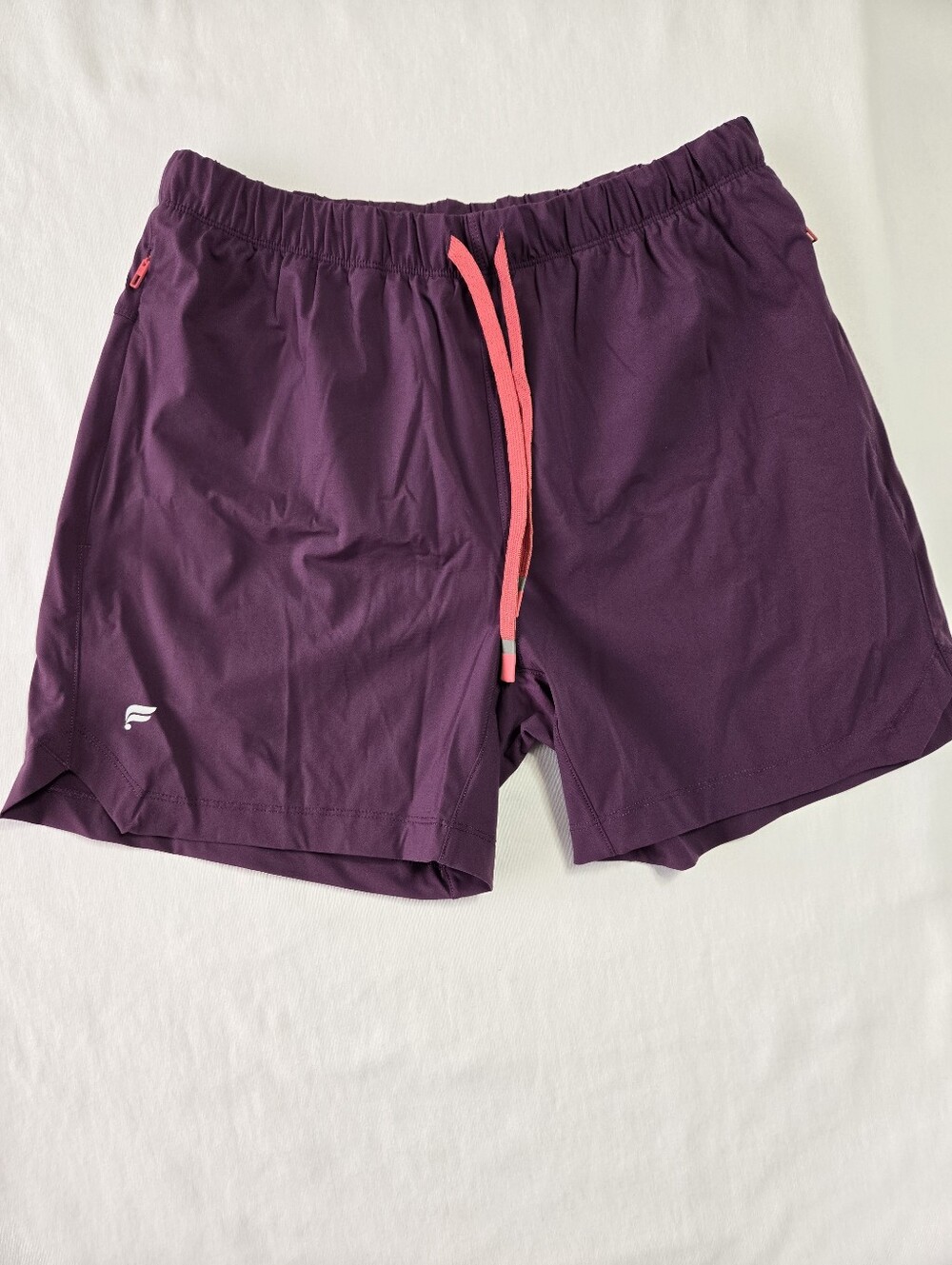 Fabletics Men's The One Short 5" Purple Pink Unlined Athletic Pockets sz XS